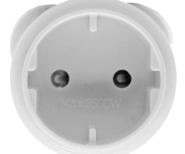 2-Pin Schuko to 16A 3-Pin Adaptor SKU:EUR-SCH