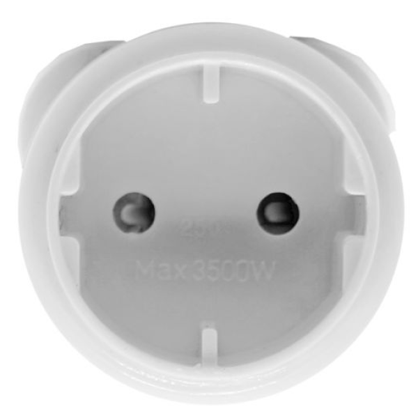 2-Pin Schuko to 16A 3-Pin Adaptor SKU:EUR-SCH