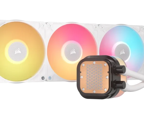 Corsair iCUE LINK TITAN 240 RX LCD Liquid CPU Cooler - White – RX120 RGB Fans – Fits Intel® LGA 1851/1700; AMD® AM5/AM4.