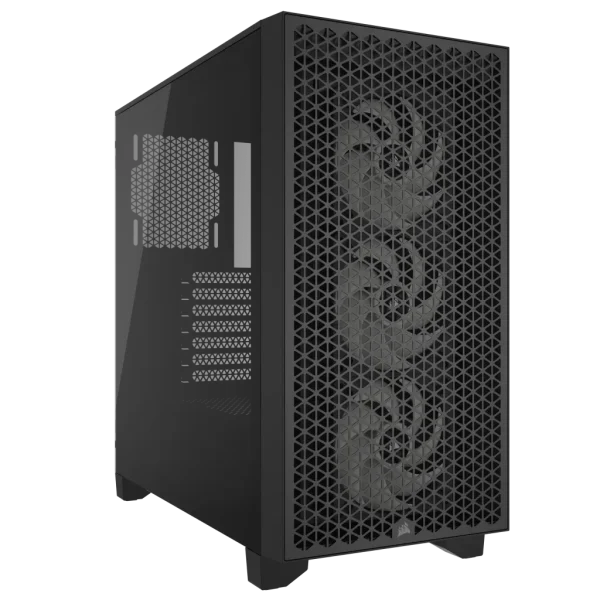3000D RGB AIRFLOW Black Mid-Tower PC Case; 2x 3.5'' |  2x 2.5'' Drive Bays; Up to 360mm Radiator compatible; 3x 120mm fan incl
