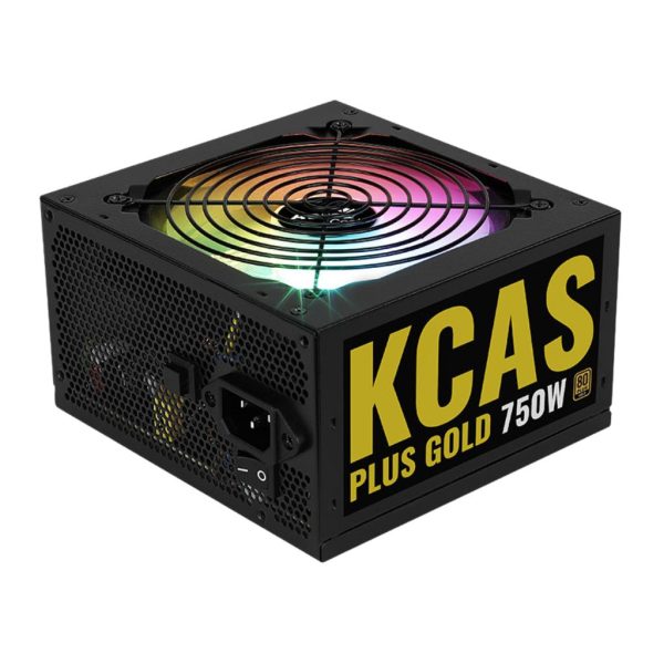 Aerocool KCAS PLUS Gold750W RGB PSU - ATX 24 PIN; 2x 4+4PIN CPU; 8x SATA; 4x PATA; 3x PCIe 6+2PIN.