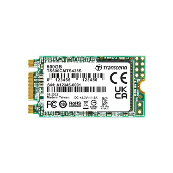 TRANSCEND 500GB MTS425S M.2 SATA 3 2242 SSD - CACHELESS TLC