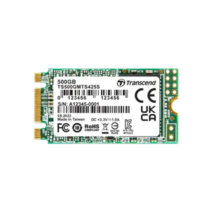TRANSCEND 500GB MTS425S M.2 SATA 3 2242 SSD - CACHELESS TLC