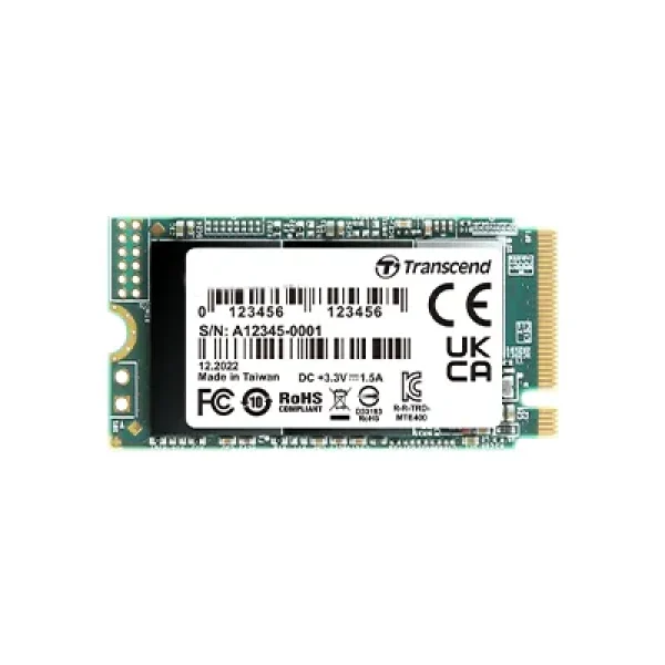 Transcend 512GB MTE400 PCI-E GEN 3x4 M.2 2242 SSD 3D TLC - 2000 MB/s Read 900 MB/s Write - 200 TBW