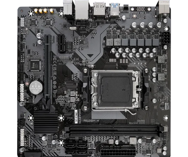 GIGABYTE AMD A620 Chipset for AMD AM5; 2x Dual DDR5; 1x M2; HDMI; DP; mATX.