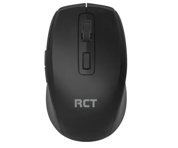 RCT 2.4GHz Wireless Optical Mouse | 6-Button | Silent Click | Adjustable DPI (800/1200/1600) | USB Receiver | Black