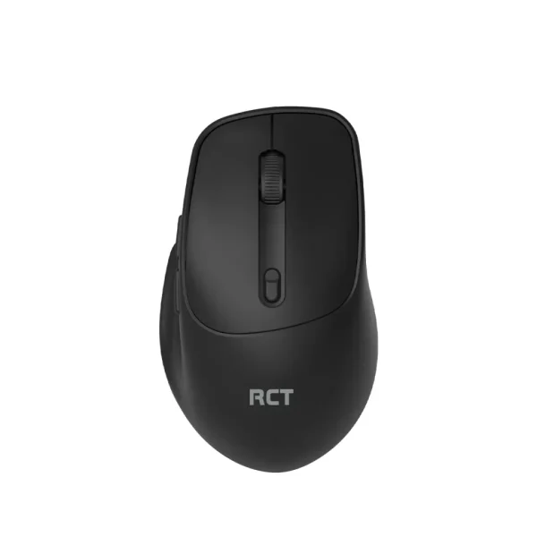 RCT Dual-Mode Wireless Mouse | 2.4GHz + Bluetooth 5.2/3.0 | 800-1600 DPI | 6-Button | USB Nano Receiver | Black