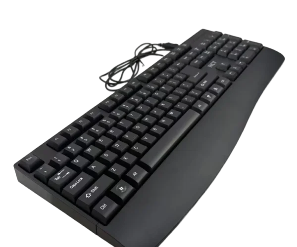 RCT Wired USB Keyboard & Mouse Combo | 104-Key Membrane Keyboard | AI Tool Key | Optical Mouse; 1000-3200 DPI