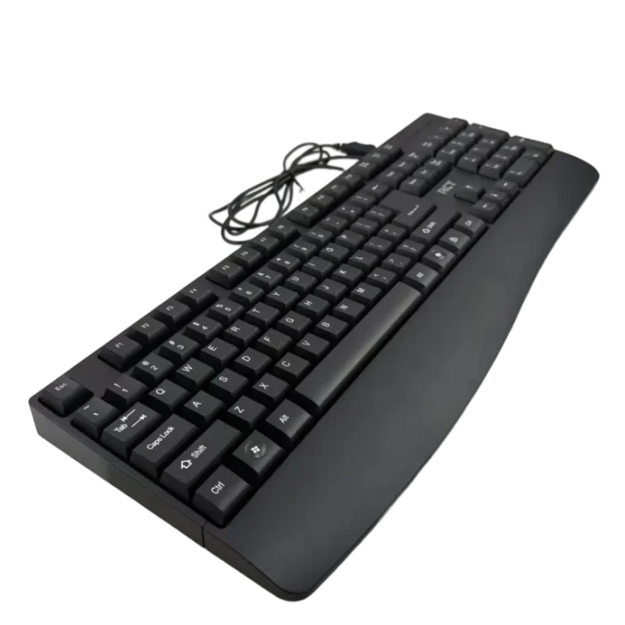 RCT Wired USB Keyboard & Mouse Combo | 104-Key Membrane Keyboard | AI Tool Key | Optical Mouse; 1000-3200 DPI