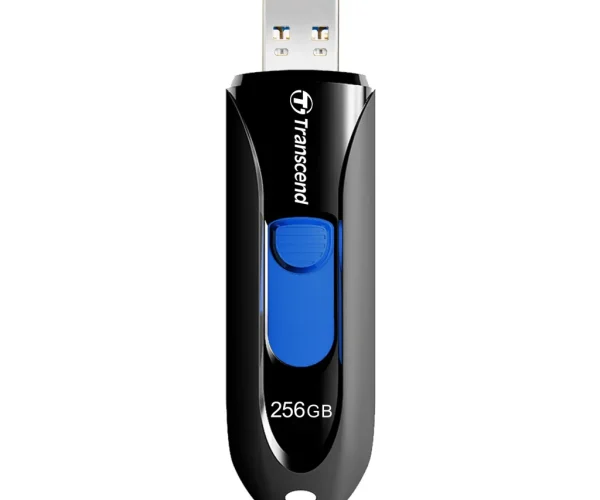 TRANSCEND 128GB JF790 USB3.1 GEN 1 CAPLESS FLASH DRIVE - BLACK AND BLUE