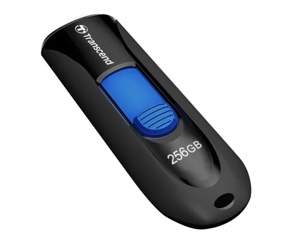 TRANSCEND 16GB JF790 USB3.1 GEN 1 CAPLESS FLASH DRIVE - BLACK AND BLUE