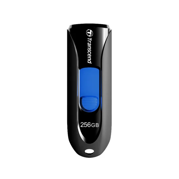 TRANSCEND 64GB JF790 USB3.1 GEN 1 CAPLESS FLASH DRIVE - BLACK AND BLUE