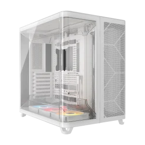 AIR 5400 RS-R ARGB Triple Chamber Mid-Tower PC Case ; 3x Fans Included; 2x 2.5'' ; 1x 3.5'' White