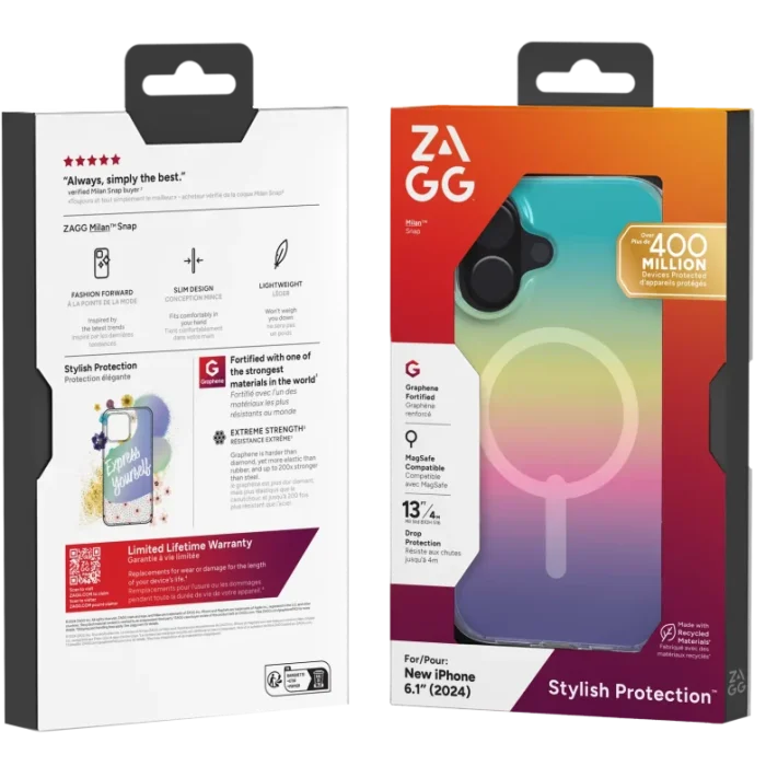 ZAGG Cases Milan Snap Apple iP16  Iridescent