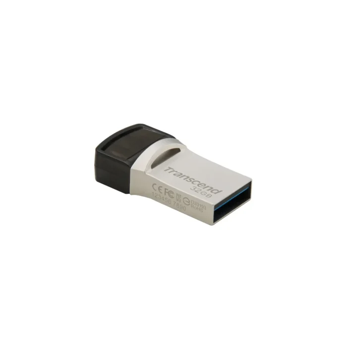 TRANSCEND 64GB JETFLASH 890 USB-C & USB 3.1 OTG FLASH DRIVE - SILVER