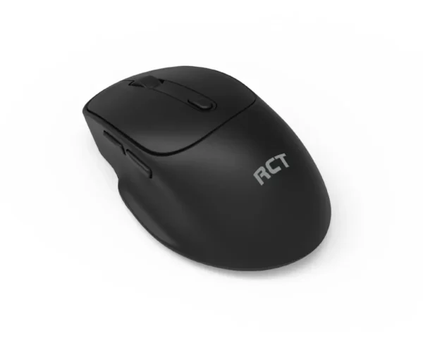 RCT Dual-Mode Wireless Mouse | 2.4GHz + Bluetooth 5.2/3.0 | 800-1600 DPI | 6-Button | USB Nano Receiver | Black