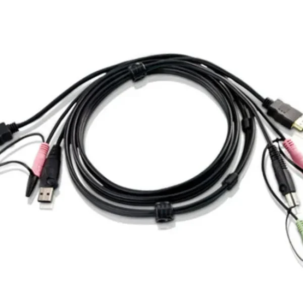ATEN 1.8m USB HDMI to DVI-D KVM cable with Audio