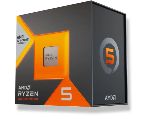AMD Ryzen 5 7500X3D AM5; 6 Cores/12 Threads; Base clock 4GHz max boost clock 4.5GHz ;Integrated Radeon RDNA 2 Graphics;no cooler