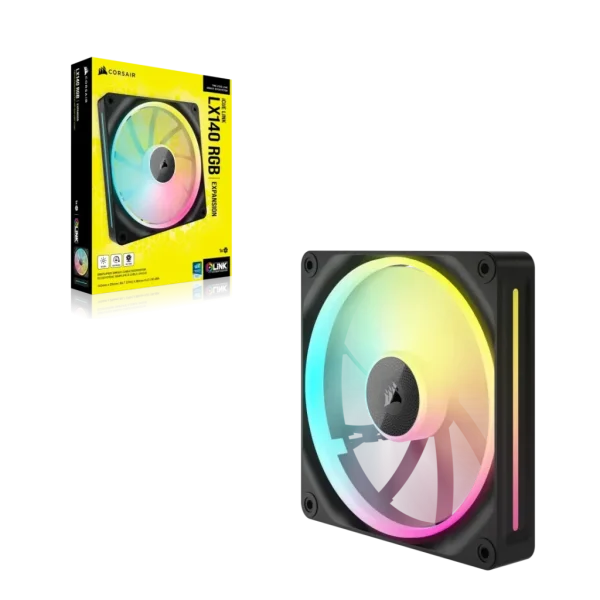 Corsair LX RGB Series; iCUE LINK LX140 RGB; 140mm Fan; Single Pack; Requires iCUE LINK System Hub (Sold Separately)