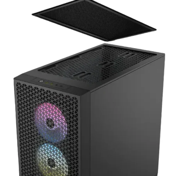 3000D RGB AIRFLOW Black Mid-Tower PC Case; 2x 3.5'' |  2x 2.5'' Drive Bays; Up to 360mm Radiator compatible; 3x 120mm fan incl