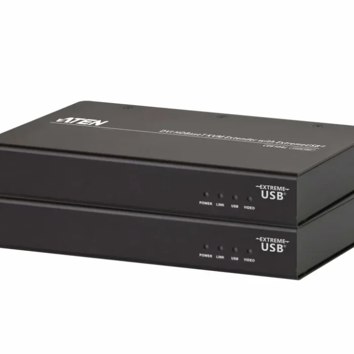 ATEN USB 2.0 DVI HDBaseT KVM Extender EX.USB/W/(US/EU/OUT) ADP.(100m).