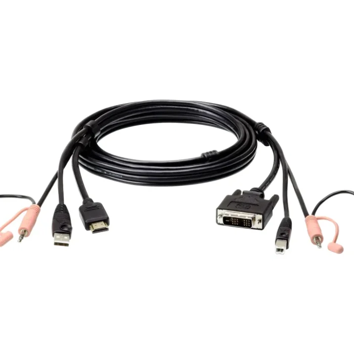 ATEN 1.8m USB HDMI to DVI-D KVM cable with Audio