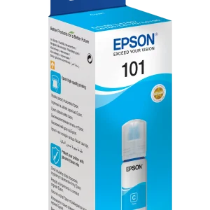 Epson 101 Ecotank Cyan ink bottle (70ml). 6000 pages @ 5% coverage.