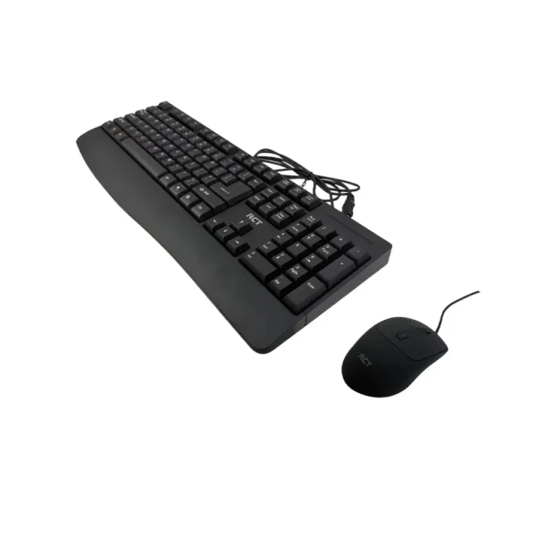 RCT Wired USB Keyboard & Mouse Combo | 104-Key Membrane Keyboard | AI Tool Key | Optical Mouse; 1000-3200 DPI