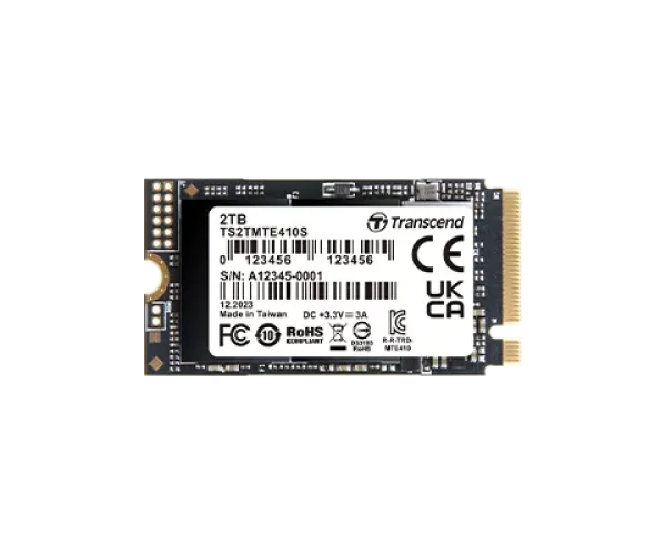 Transcend 2TB MTE410S PCI-E GEN 4x4 M.2 2242 SSD 3D NAND - 5000 MB/s Read 4300 MB/s Write - 1200 TBW