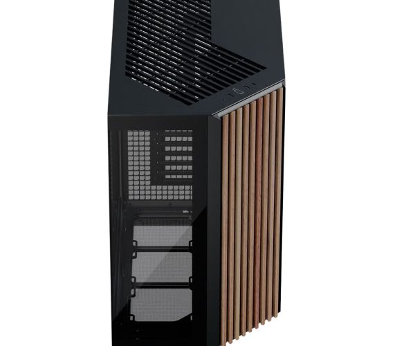 Aerocool APNX V1 premium Black and Wood mid-tower ATX case -Supports up to 10 fans -  6x2.5'' or 2x 3.5'' - 360mm radiator -