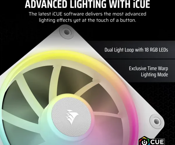 CORSAIR LX RGB Series; iCUE LINK LX120 RGB White; 120mm Fan; Triple Pack