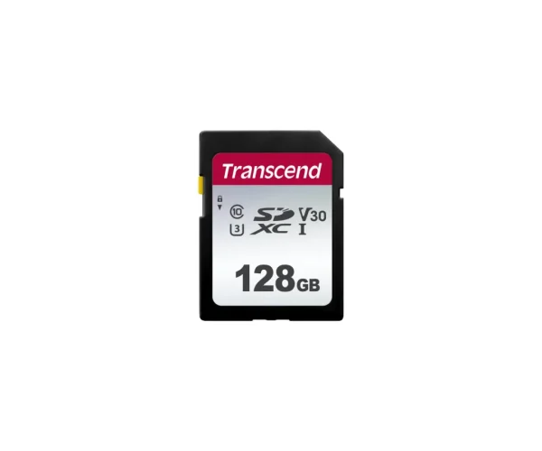 TRANSCEND 300S 128GB UHS-1 CLASS 10 U1 V10 SDXC CARD - 3D NAND