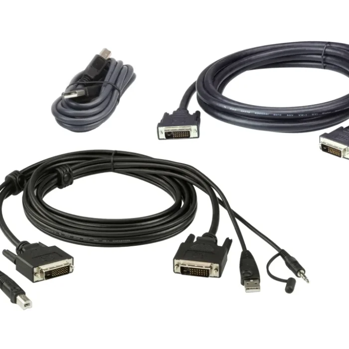 ATEN 1.8M USB DVI-D Dual Link Dual Display Secure KVM Cable Kit