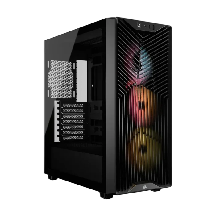 3200D RS ARGB Mid-Tower PC Case; 3x RS120 ARGB fans incl - Black.