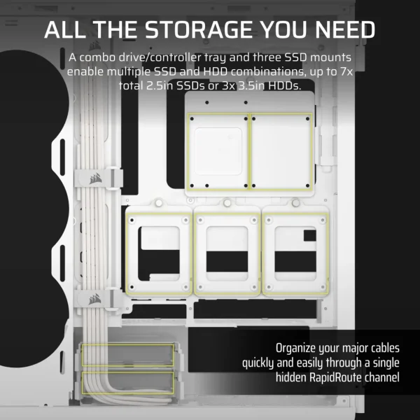 5000T Mid-Tower PC Case; White