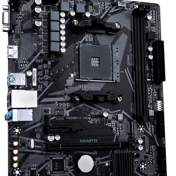 GIGABYTE AMD A520M-K for 3rd/4th/5th Generation AMD Ryzen™ processors; 2x Dual DDR4; 1x M2; HDMI; VGA