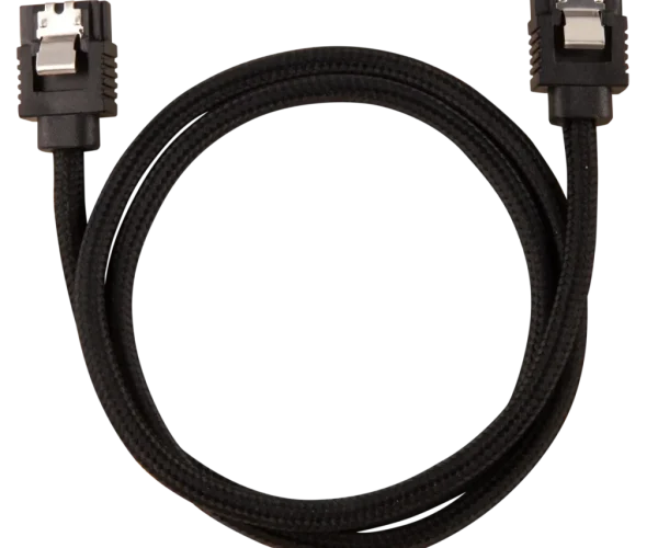 Corsair Premium Sleeved SATA Data Cable Set with Straight Connectors; Black; 60cm