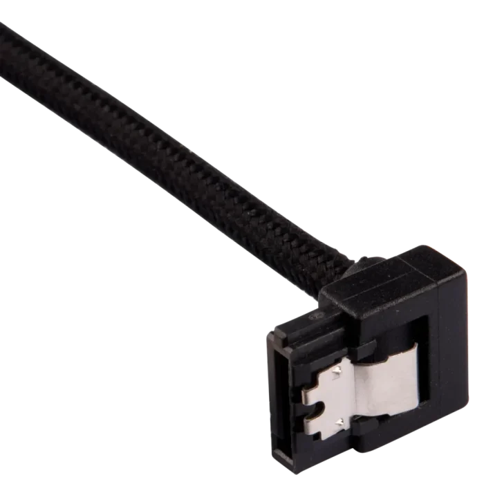 Corsair Premium Sleeved SATA Data Cable Set with 90° Connectors; Black; 60cm