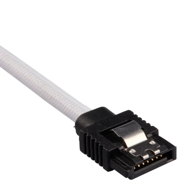 Corsair Premium Sleeved SATA Data Cable Set with Straight Connectors; White; 60cm