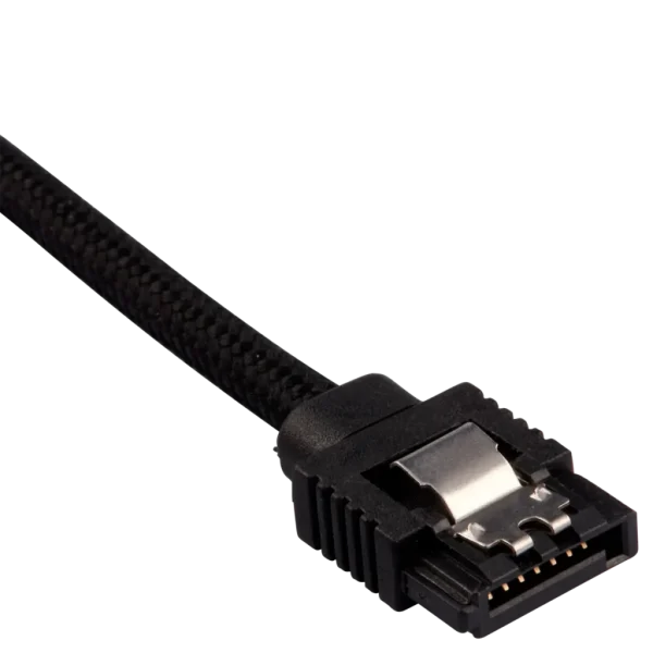 Corsair Premium Sleeved SATA Data Cable Set with Straight Connectors; Black; 30cm