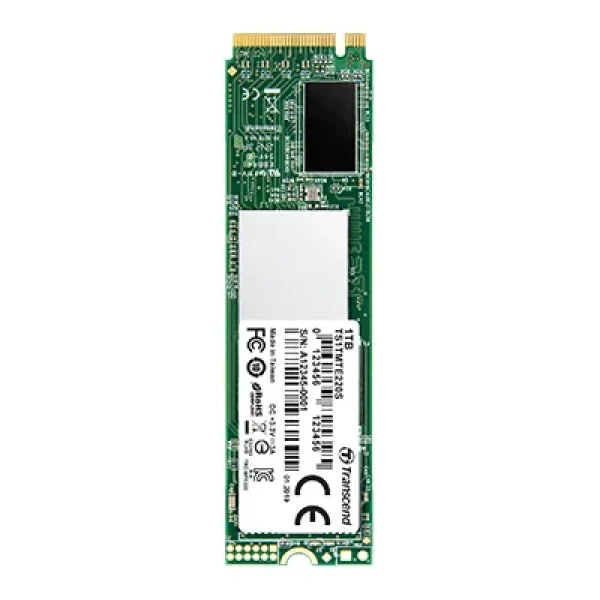 TRANSCEND 1TB MTE220S PCI-E GEN 3x4 NVMe M.2 2280 SSD 3D TLC with DRAM cache -3500 MB/s Read 3200 MB/s Write - 2200 TBW