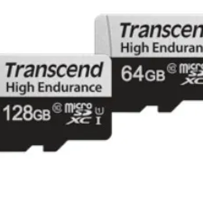 TRANSCEND 350V 64GB HIGH ENDURANCE MICRO SD UHS-I  U1 CLASS10 - READ 100 MB/S - WRITE 45MB/S - WITH SD ADPTOR