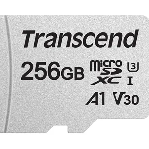 TRANSCEND 256GB MICRO SDXC C 10 UHS-I U1/U3 V30 A1 WITH SD ADAPTOR