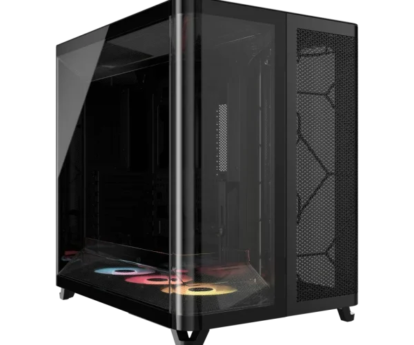 AIR 5400 RS-R ARGB Triple Chamber Mid-Tower PC Case ; 3x Fans Included; 2x 2.5'' ; 1x 3.5'' Black