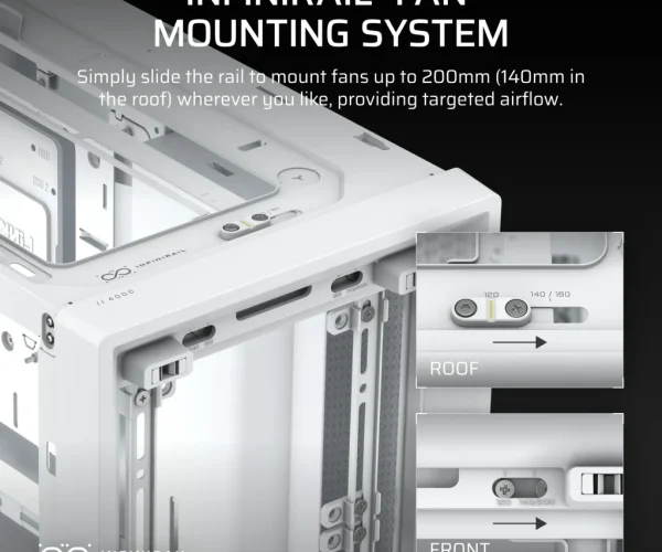 FRAME 4000D White Mid-Tower PC Case; 2x 3.5'' |  2x 2.5'' Drive Bays; Up to 360mm Radiator compatible; No Fans