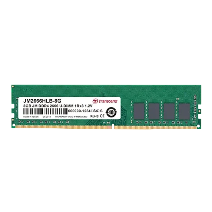 TRANSCEND 16GB JET MEMORY DDR4 2666MHZ DESKTOP U-DIMM 2RX8 1GX8 CL19