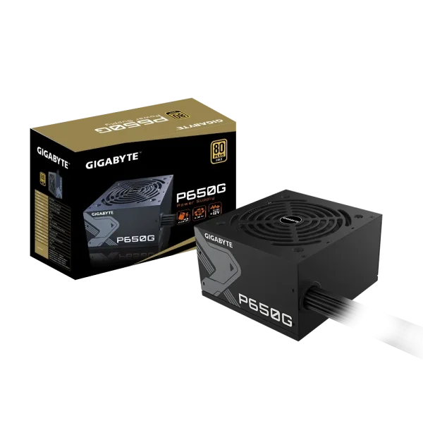 Gigabyte PSU P650B Gold Certified 650W - 3 Year Warranty; 24/20-pin x 1; CPU 4+4-pin x 1; PCI-E 6+2-pin x 2; SATA x 6; Peri x3