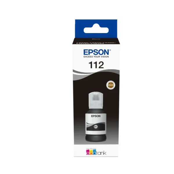 Epson 112 EcoTank Pigment Black ink bottle (127 ml) 7500 pages @ 5% coverage