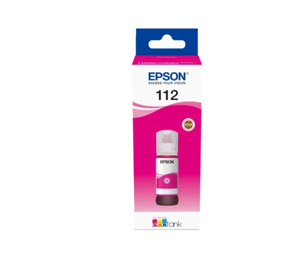 Epson 112 EcoTank Pigment Magenta ink bottle (70 ml). 6000 pages @ 5% coverage