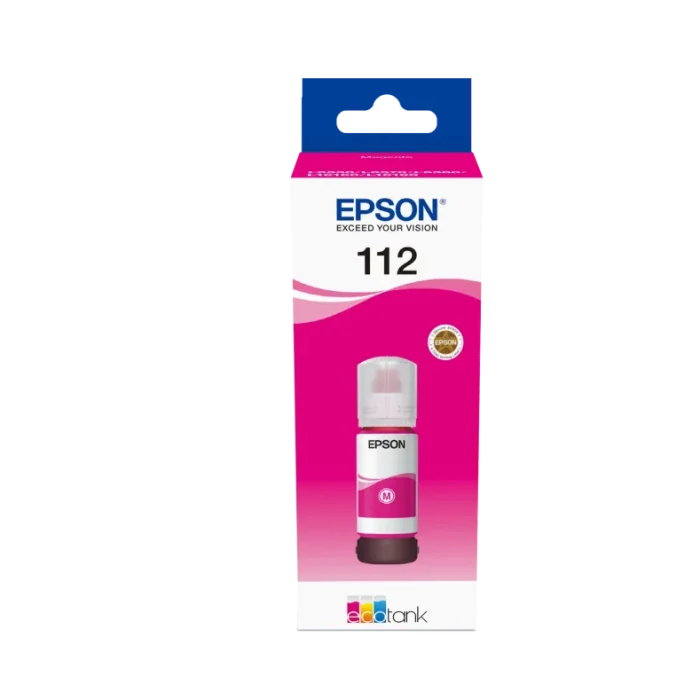 Epson 112 EcoTank Pigment Magenta ink bottle (70 ml). 6000 pages @ 5% coverage